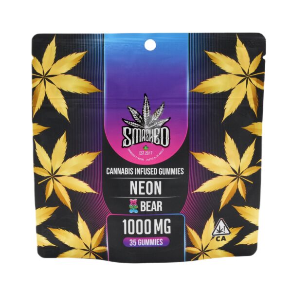 smashed neon thc gummy bears