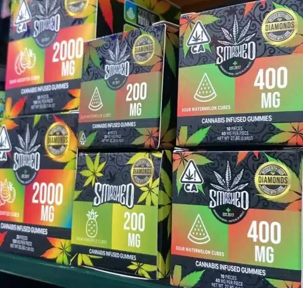 SMASHED THC GUMMY CUBES