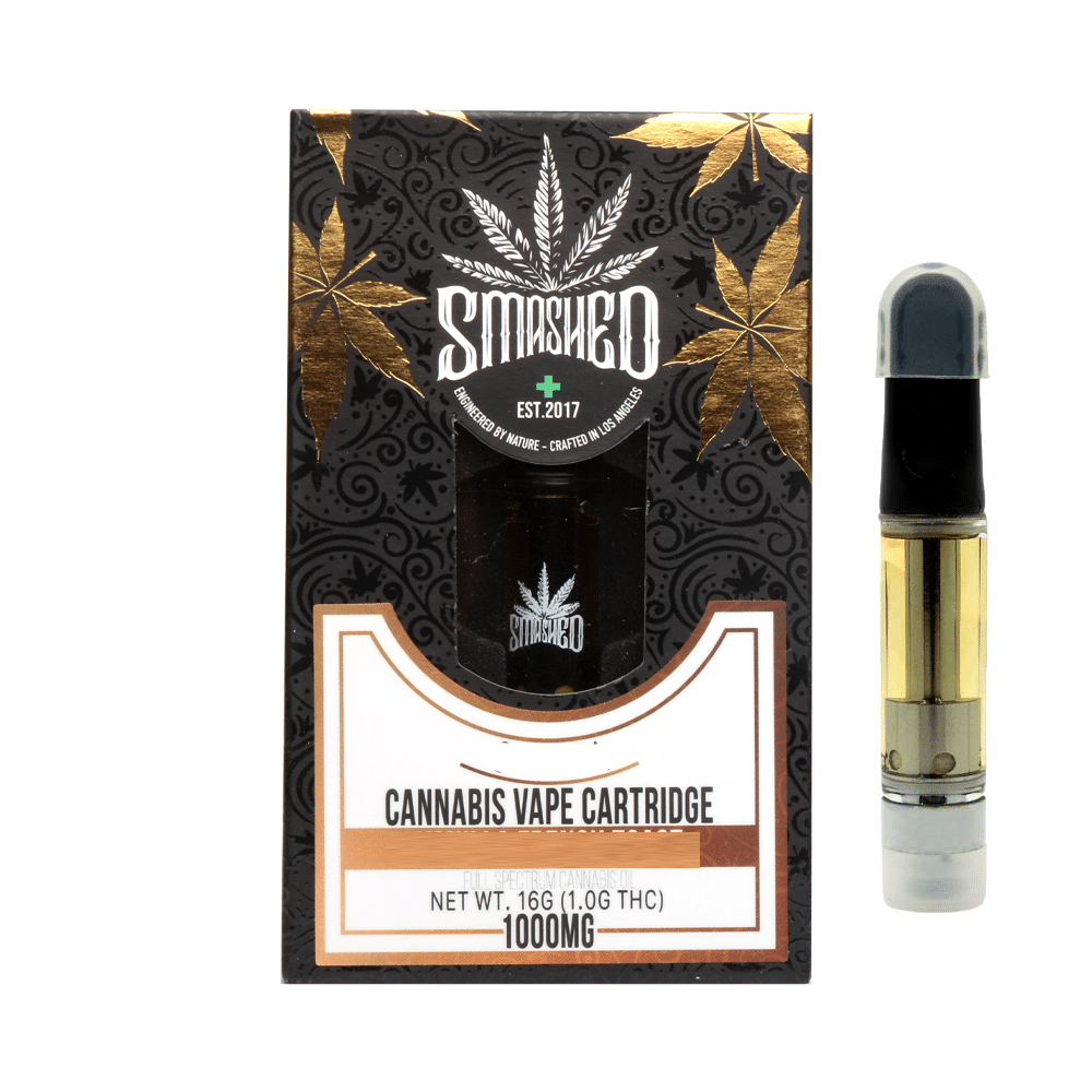 smashed cannabis vape threaded cart