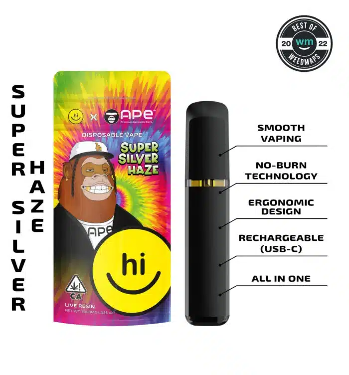 SUPER SILVER HAZE VAPE HI APE
